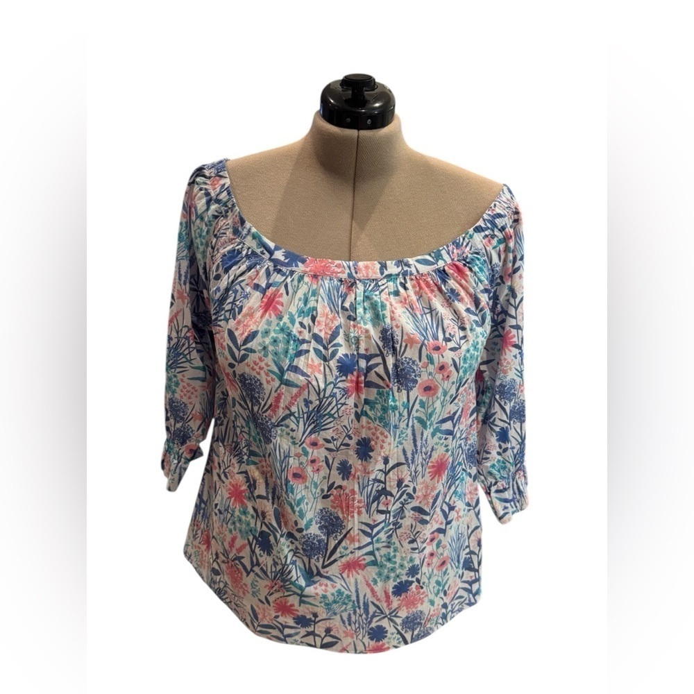 Hayley Organic Cotton Floral Off The Shoulder Top XL NWT